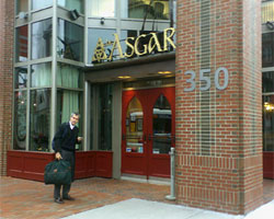 The entrance to The Asgard Irish Pub & Restaurant